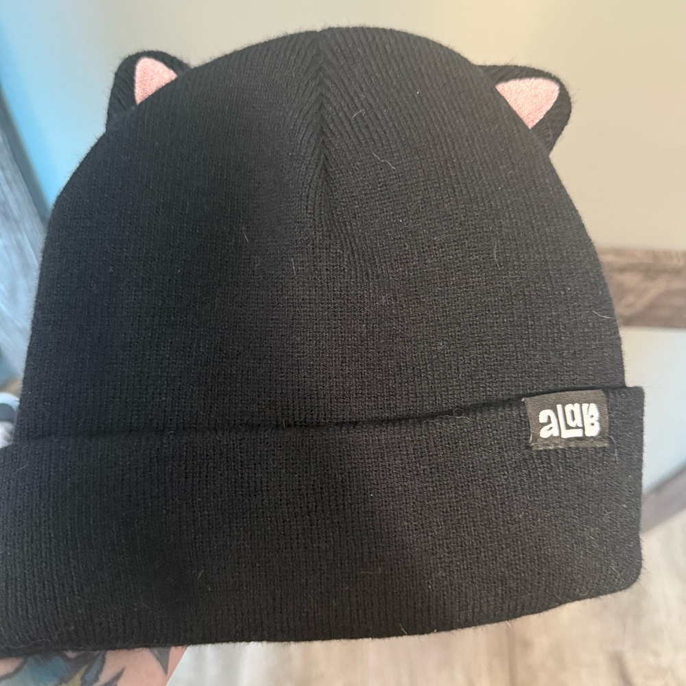 ALab Black Cat Ear Beanie for Kids